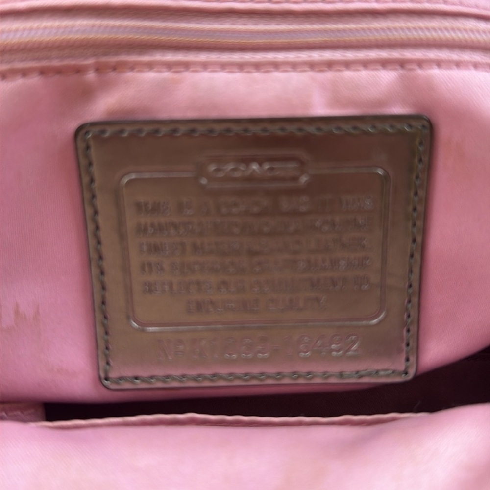 Coach Poppy Beige and Purple shoulder bag - Picture 7 of 8